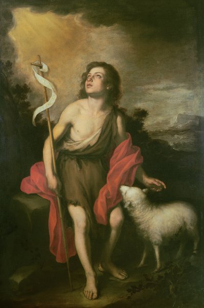 St. John with a Lamb by Bartolomé Esteban Murillo